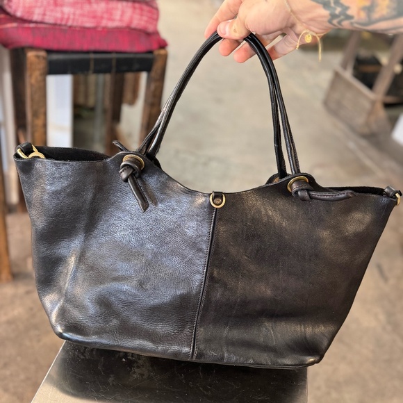 Black Campomaggi Grande Shopping Vacchetta Shoulder Bag - Picture 2 of 4